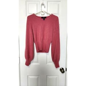 Forever 21 Fluffy Sweater Mauve Small Cropped